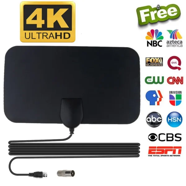 Digital TV Antenna 4K 25DB High Gain HD TV DTV Box Digital Active Indoor Aerial Flat Design For Car Antenna RV Travel Smart TV - Image 3