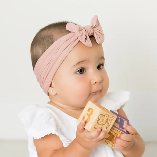 One Size Newborn Bow Headwrap Baby Girl Headband Nylon Bow Knot Baby Hair Band Infant Hair Elastic Turban Kids Hair Accessories - Image 6